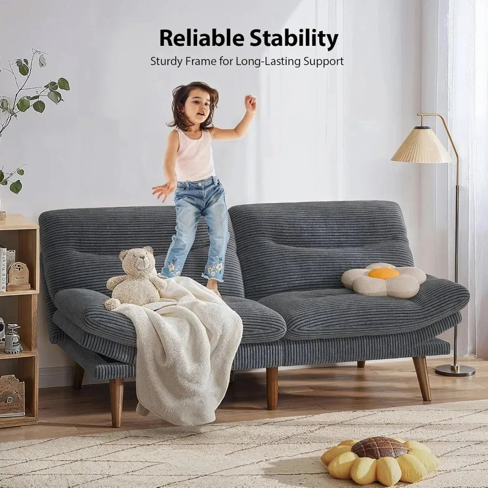 FlexLounge Corduroy Convertible Sleeper Sofa