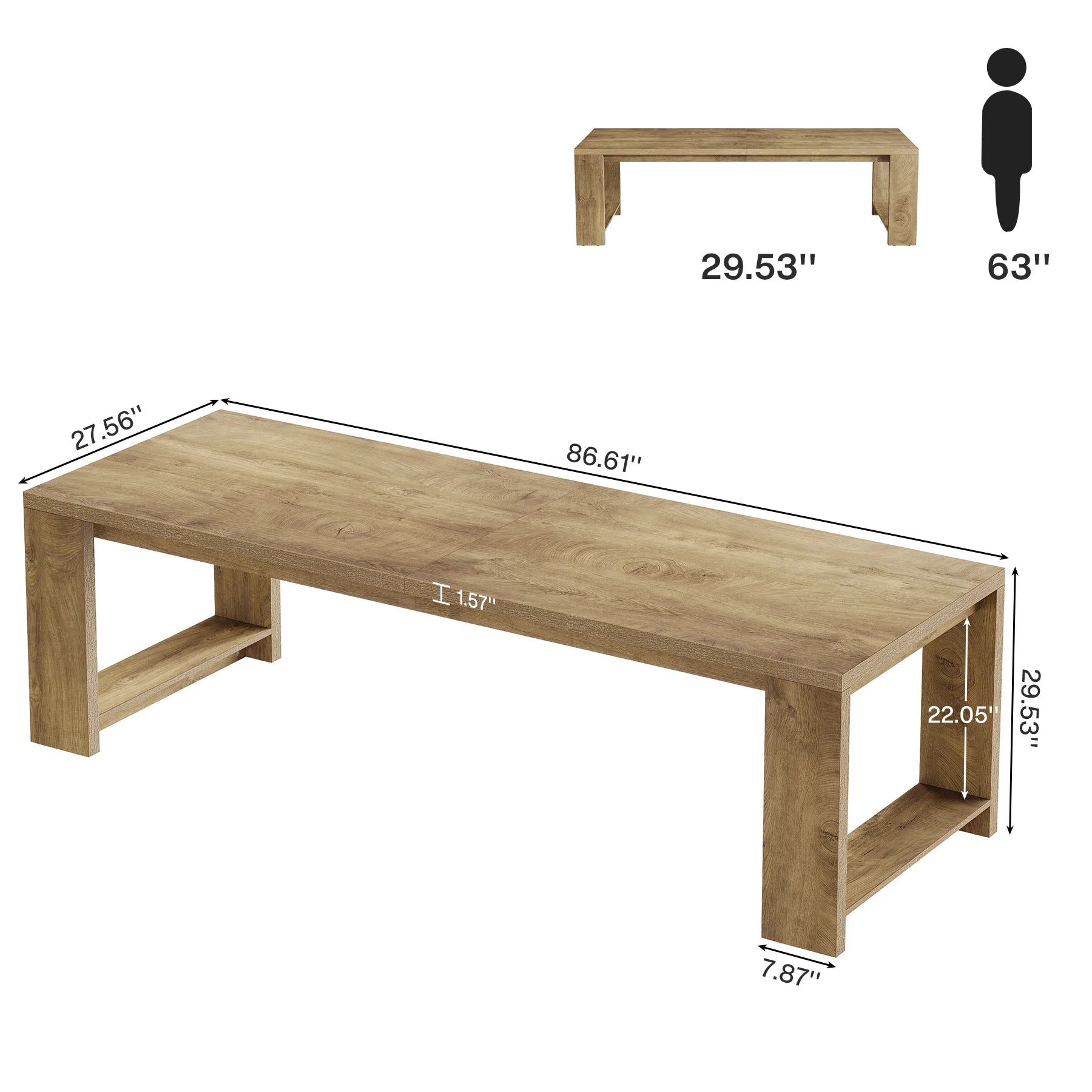 Heritage Grand Farmhouse Dining Table – Seats 6 to 8