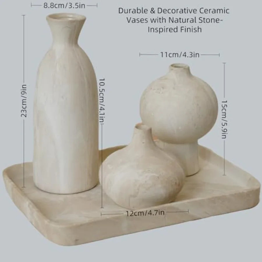 Stone Haven Ceramic Vase Collection