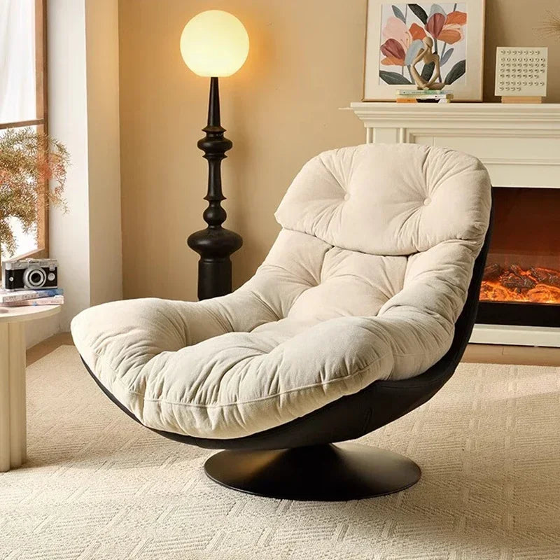 Ergonomic Bedroom Swivel Chairs Restaurant Modern Luxury Nordic Recliner Chair Makeup Single Wingback Living Room Furniture