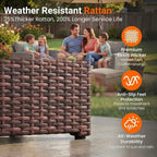 Canyon Grove 4-Piece All-Weather Wicker Patio Set