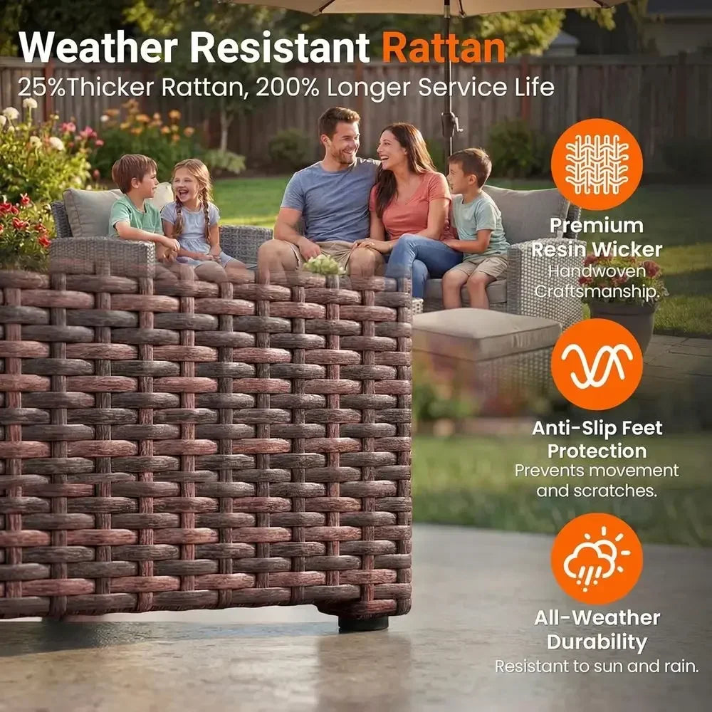 Canyon Grove 4-Piece All-Weather Wicker Patio Set