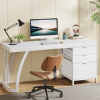 Industrial Computer Desk with 3 Reversible Drawers