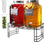 Haven Ridge Entertain 2-Gallon Glass Beverage Dispenser Set – 2 Piece