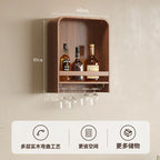 Nordic Oak Wall-Mounted Wine & Bottle Display Rack