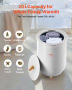 Serenity Spa Heated Towel Warmer Bucket with Aromatherapy