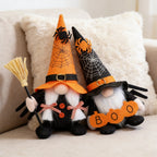 Halloween Spider Puppet Ornament Set – Black & Orange Spooky Décor 2-Piece
