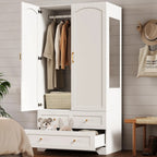Haven Ridge Manor Wardrobe Armoire with Full-Length Mirror