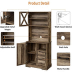 Heritage Farmhouse Pantry Storage Cabinet – 71 Inch