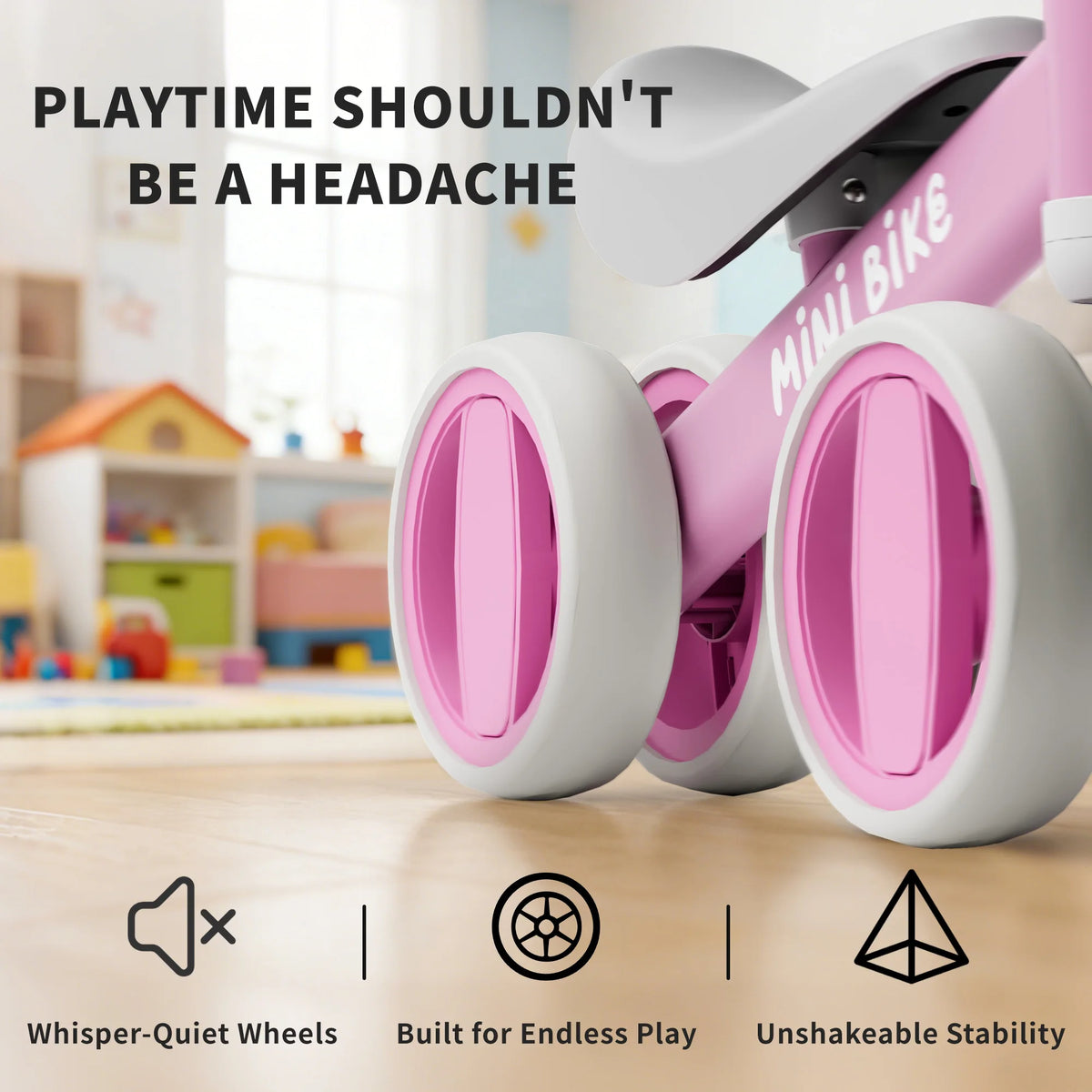 4-Wheel Toddler Balance Bike