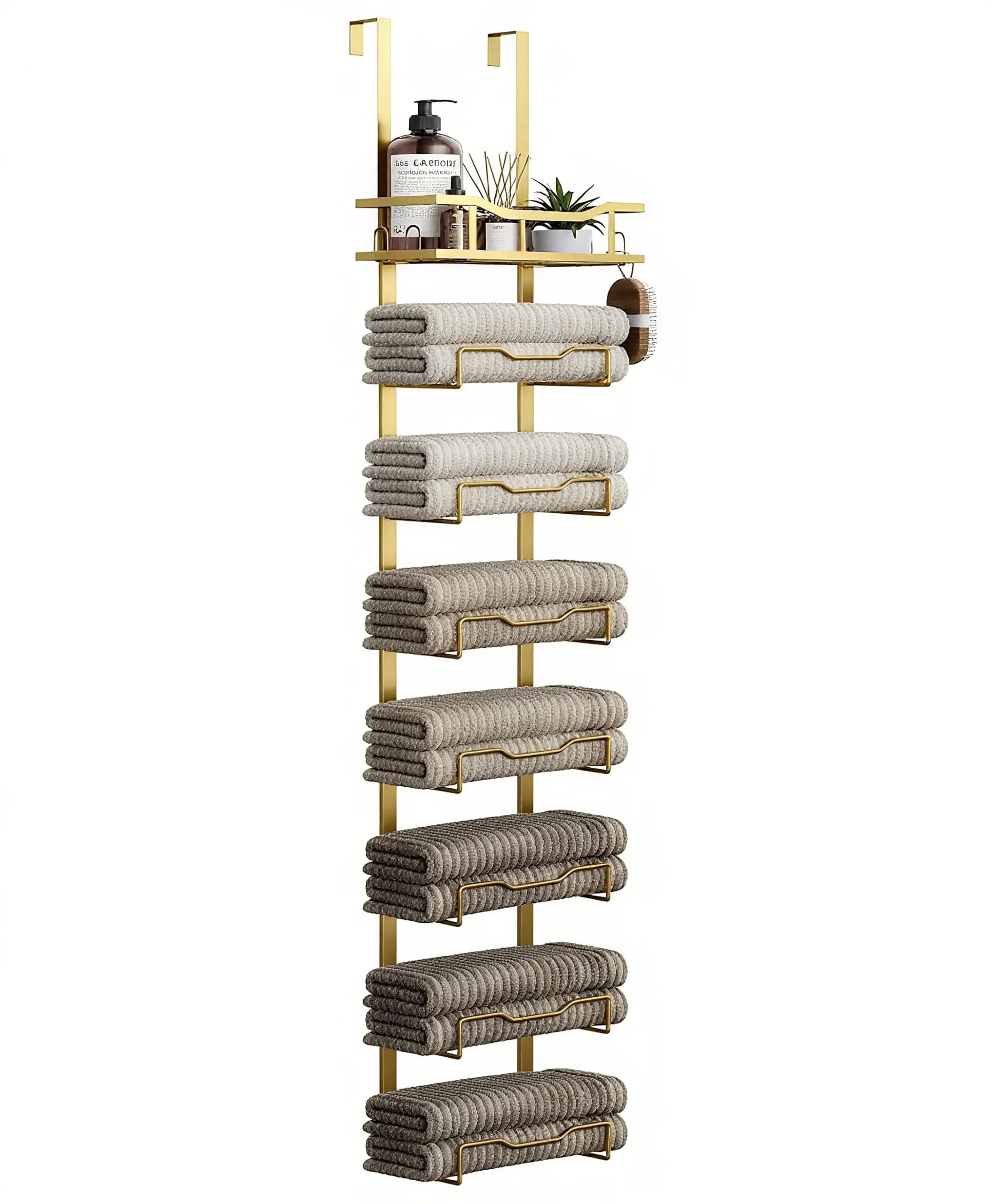 Heritage Over-the-Door Towel Storage Rack – 6 Tier
