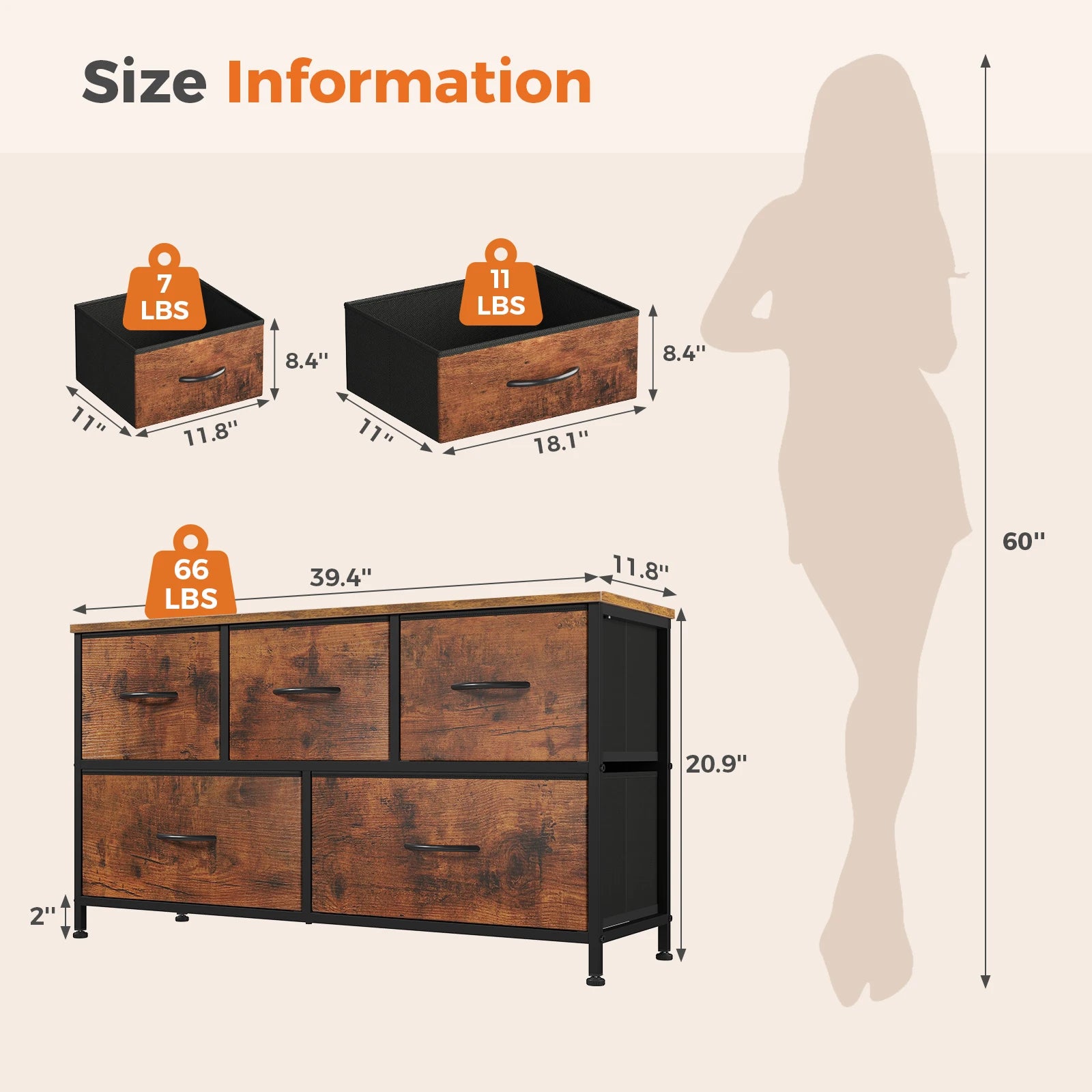 Ridgefield 5-Drawer Storage Dresser