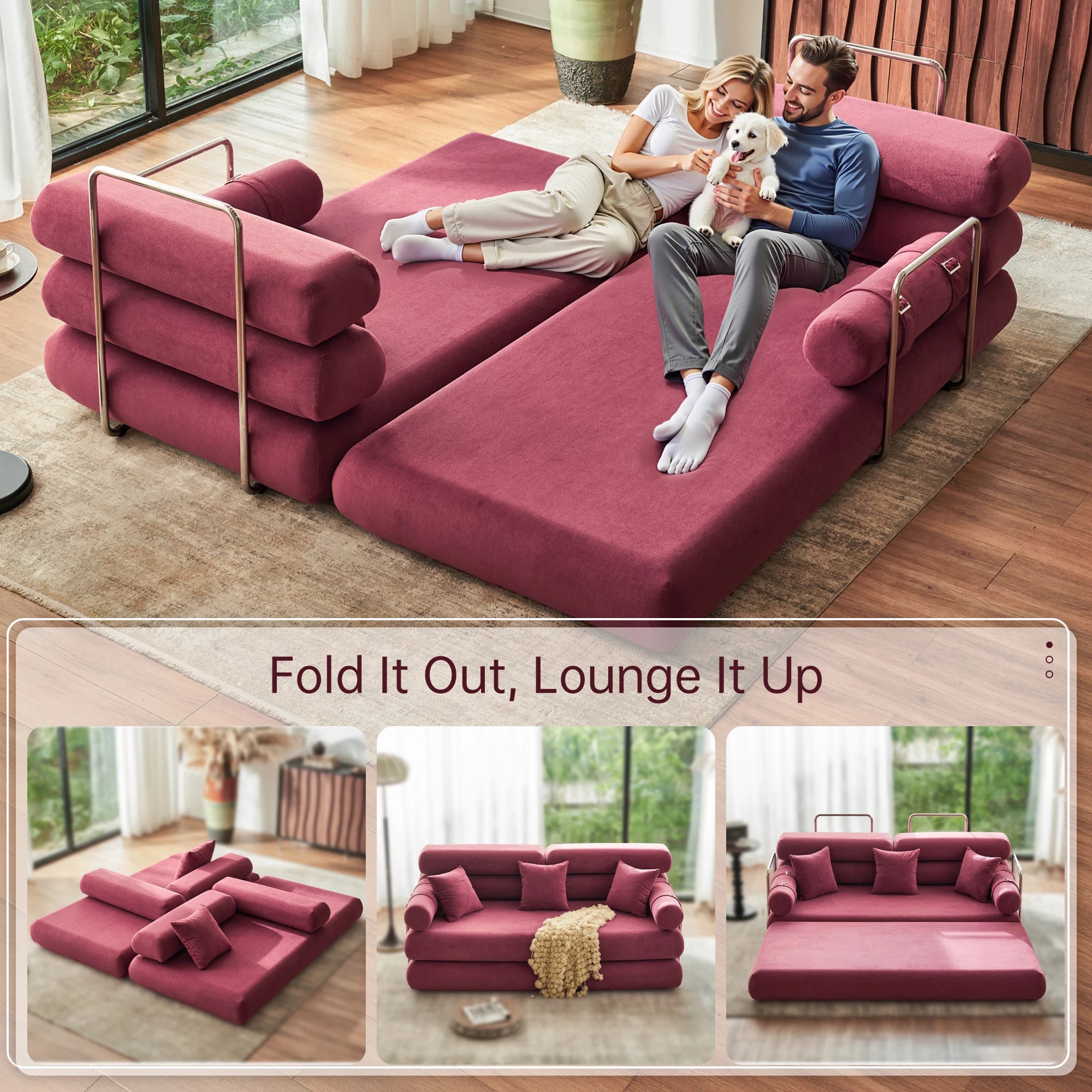FlexLounge Convertible Sleeper Chair & Floor Sofa Bed