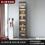 Modern Pine Sideboard Cabinet with Glass Doors