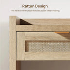 Willow Crest Rattan Console Table Set