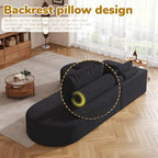 109" Modern Modular Curved L-Shaped Sofa, Chenille Upholstered Sectional Boneless Couch Set with 3 Pillows,Free, Customized