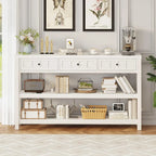 Heritage Farmhouse Console Table with 3 Drawers