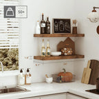 Heritage Rustic Farmhouse Floating Shelves – Set of 2