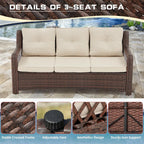 Harbor Pointe 6-Piece Swivel Patio Conversation Set