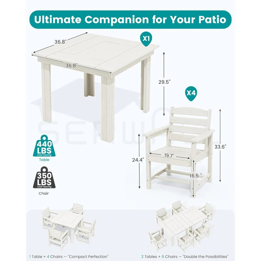 Coastal Haven Ridge 5-Piece Patio Dining Set