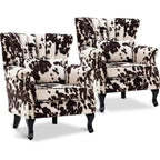 2-Piece Button-Tufted Wingback Accent Chair Set