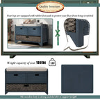 Willow Haven Farmhouse Storage Bench Ottoman