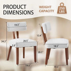 Monroe Curved Back Linen Dining Chairs