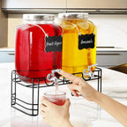 Haven Ridge Entertain 2-Gallon Glass Beverage Dispenser Set – 2 Piece
