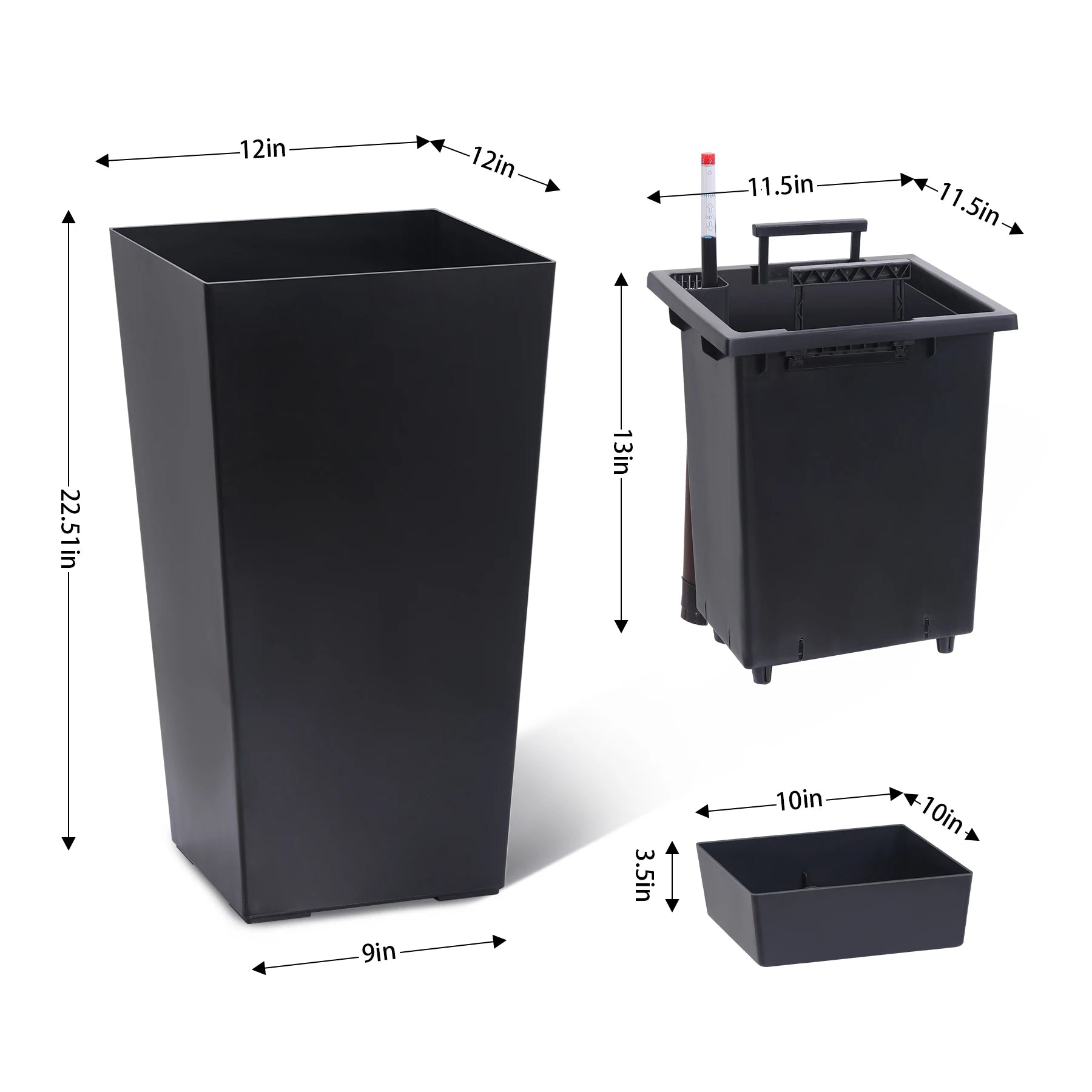 Haven Ridge Self-Watering Planter Pot Set – 2 Piece
