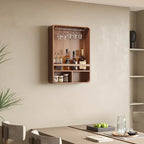 Nordic Oak Wall-Mounted Wine & Bottle Display Rack