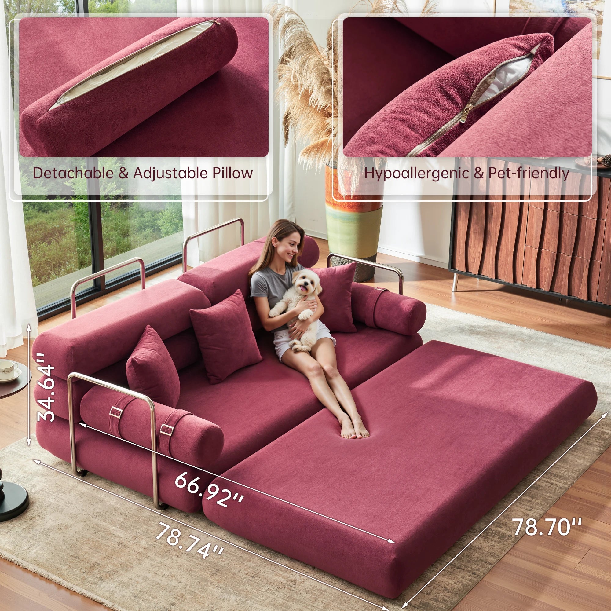 FlexLounge Convertible Sleeper Chair & Floor Sofa Bed