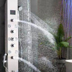 8-Jet LED Shower Panel Tower with Rainfall, Waterfall & Bidet Option