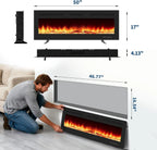 Aurora Flame 50-Inch 3D Electric Fireplace