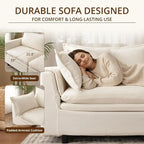 Oversized Modular Cloud Sectional Sofa with Storage Ottoman