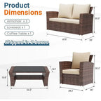 Canyon Grove 4-Piece All-Weather Wicker Patio Set