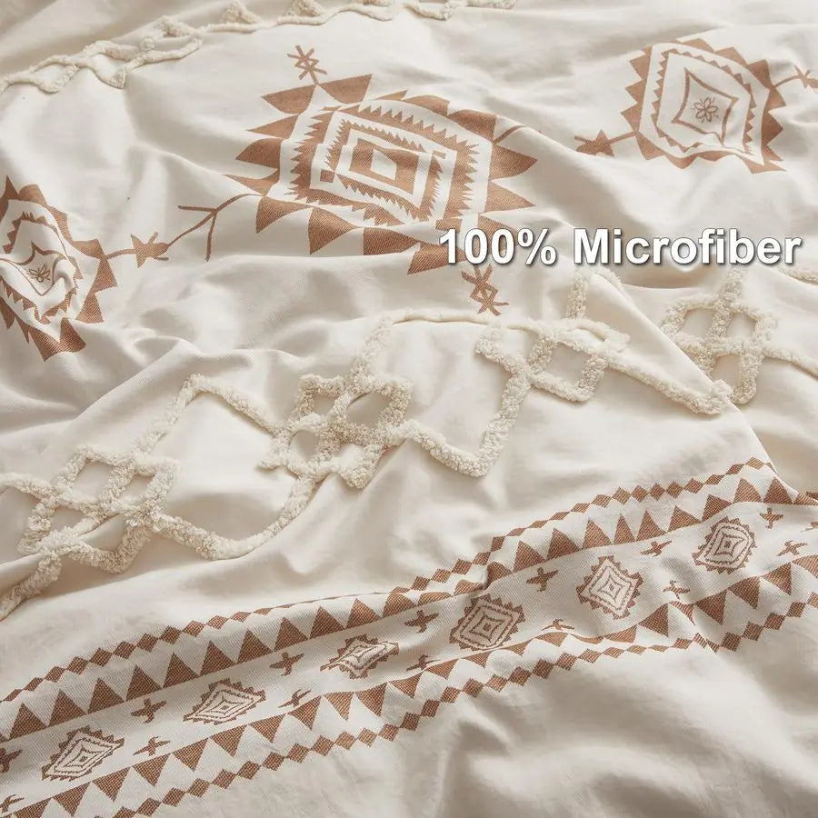 Desert Haven Boho Terracotta Duvet Cover Set – 3 Piece
