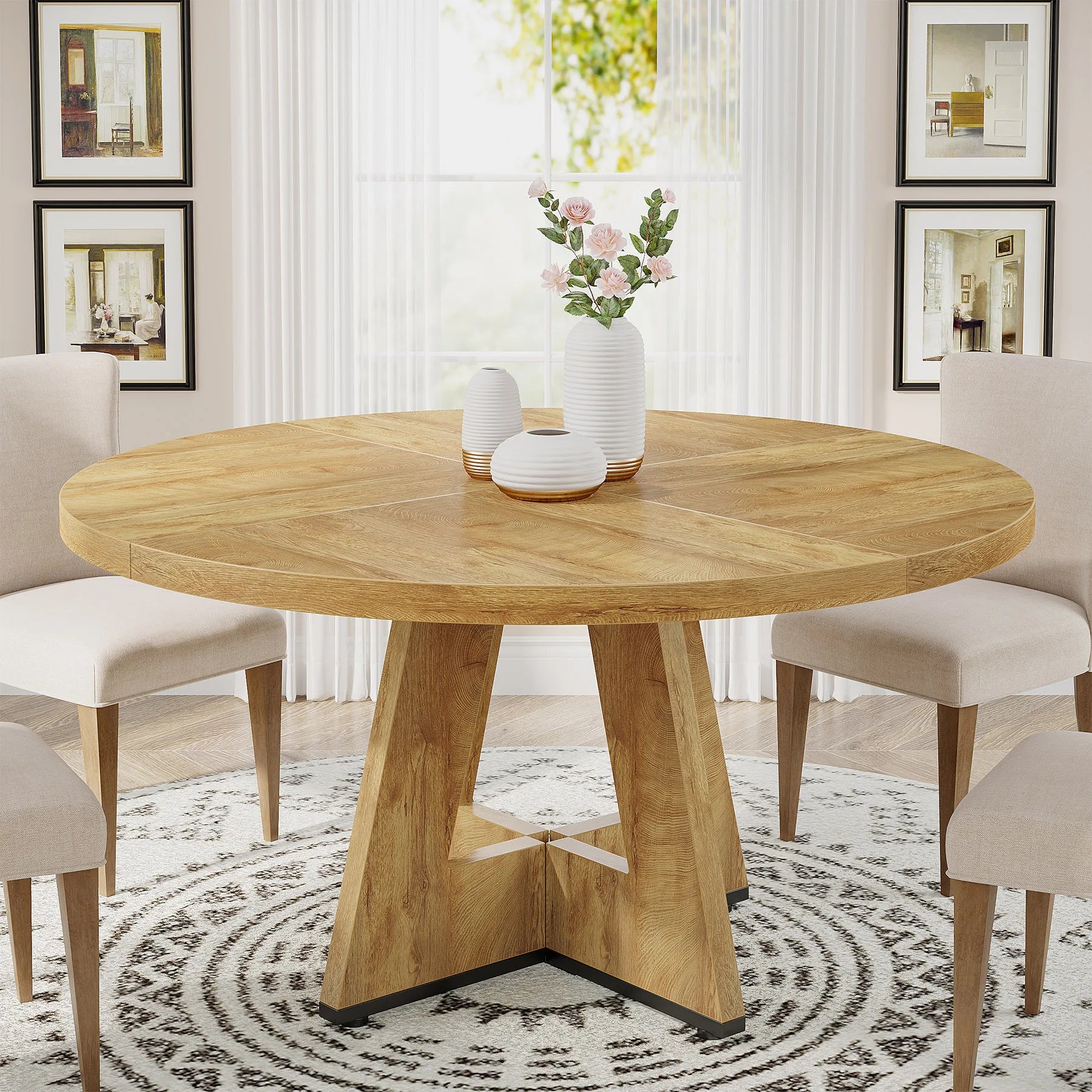 Heritage Round Farmhouse Dining Table