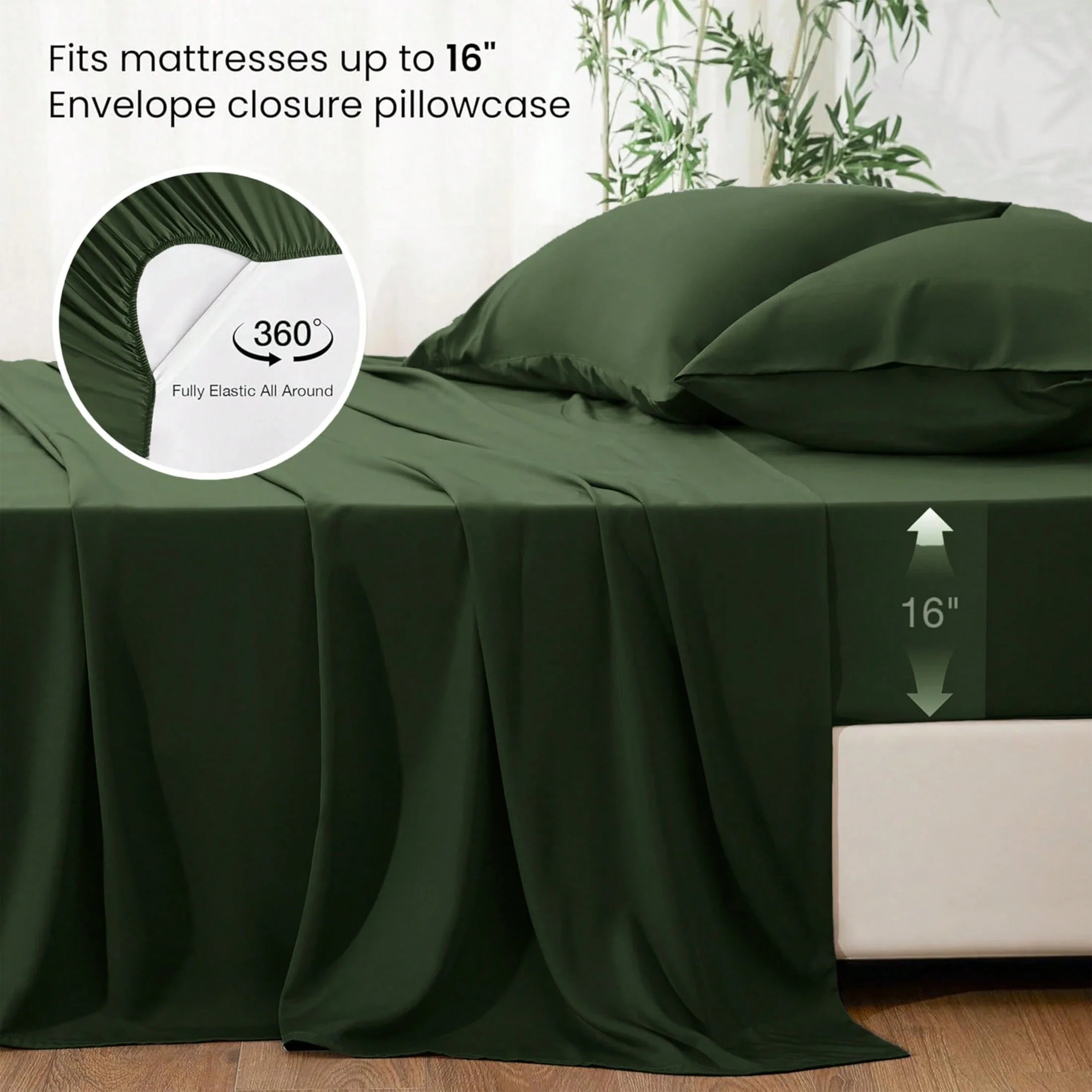 Haven Ridge Luxe Bamboo Viscose Bedding Set – 4 Piece