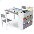 Wooden Kids Art Table & Chair Set with Storage