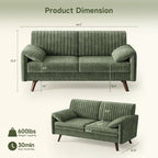 Willowhaven Deep Seat Chenille Loveseat Sofa