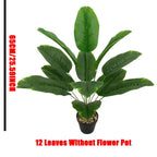 Tropical Oasis Faux Banana Palm Tree – 18 Leaf Artificial Floor Plant