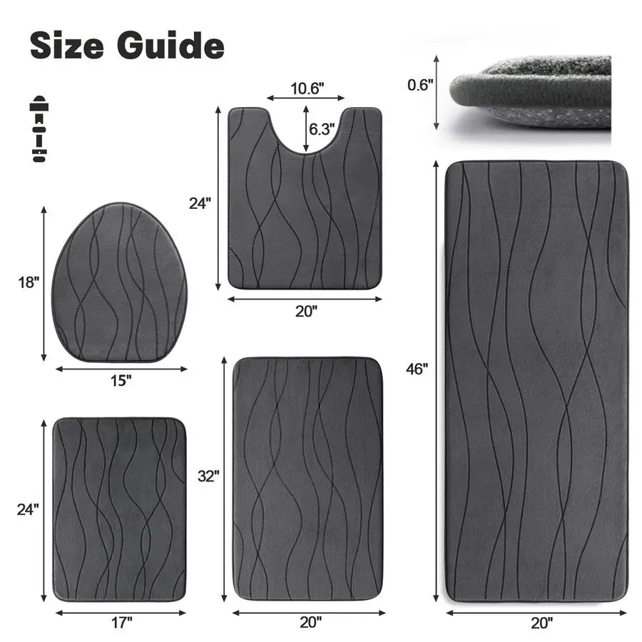 Haven Cloud Memory Foam Bathroom Rug Collection