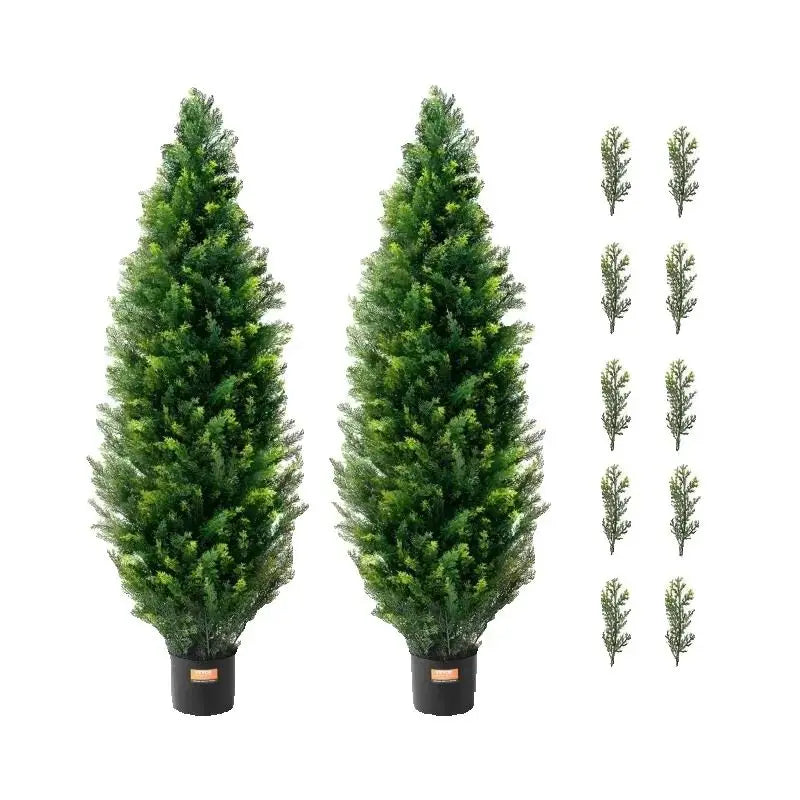 Evergreen Haven Cedar Topiary Tree Set
