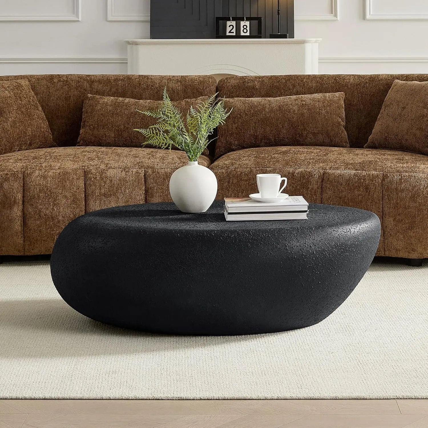 Sculpted Oval Coffee Table