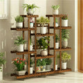 Evergrove 11-Tier Carbonized Wood Plant Display Shelf
