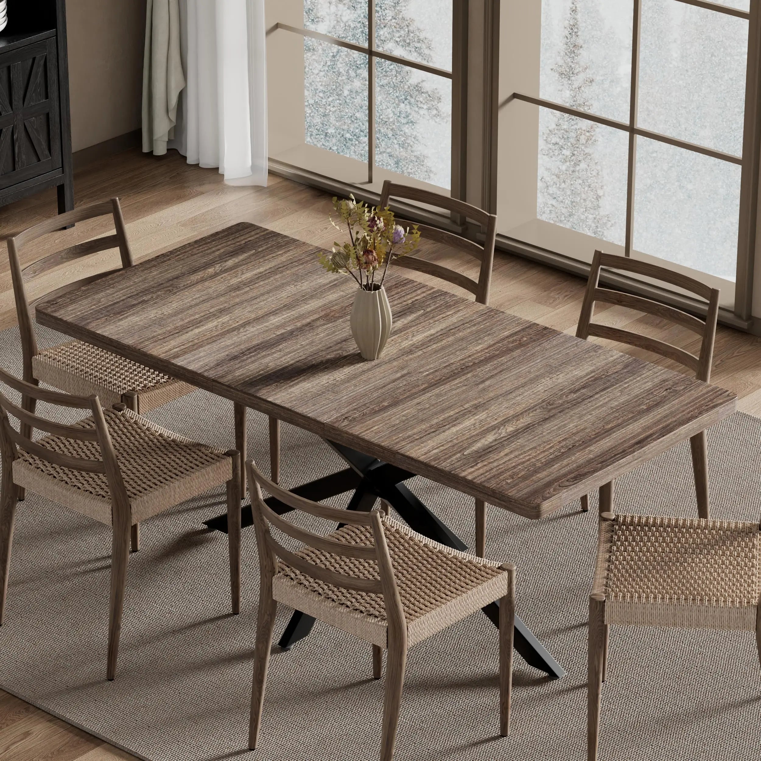 Heritage Extendable Farmhouse Dining Table – Seats 4 to 8
