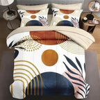 Mid-Century Sun & Leaf Comforter Bedding Set