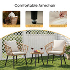 Harbor Breeze 3-Piece Wicker Bistro Patio Set