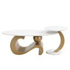 Havencrest Oval Faux Marble Coffee Table
