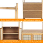 Haven Ridge Bamboo Garment Rack with Storage Cabinet